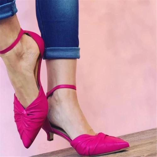 Women's Fashion Solid Color Pointed High Heel Mules