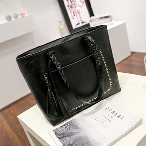 Large-Capacity Tassel Handbag Crossbody Bag