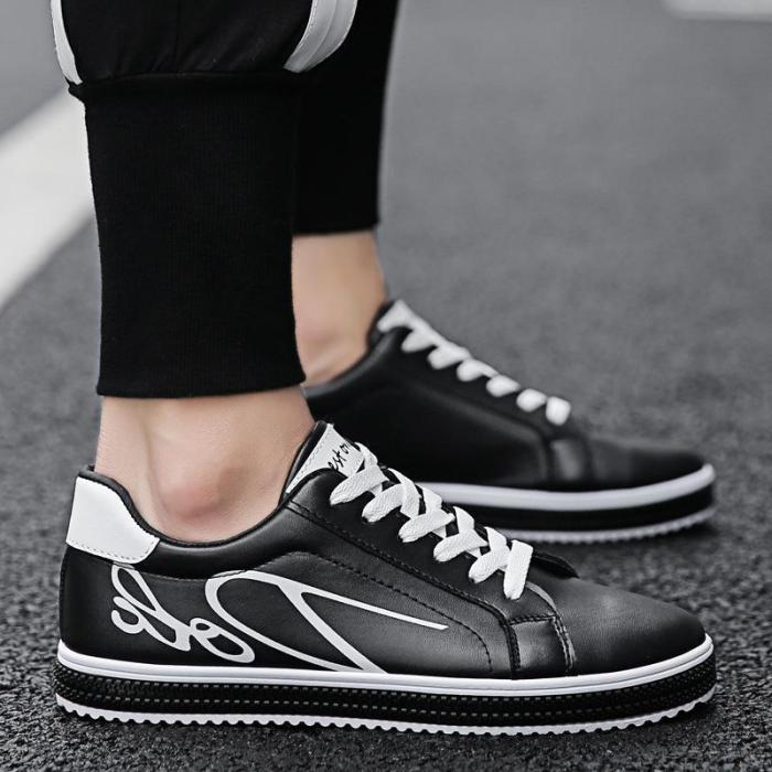 Mens Casual Fashion Lace-up Outdoor Flat Shoes