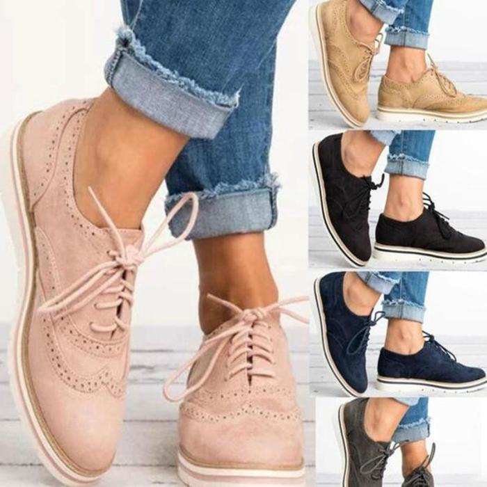 Women's New Lace-up  Casual  Single Shoes