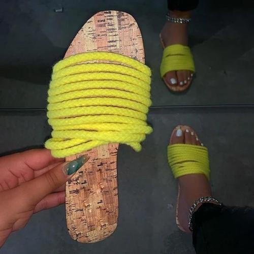 Open Toe Slip-On Sandals