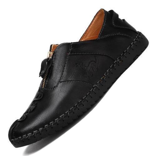 Men Shoes Handmade Loafers Leather Casual Shoes Breathable Driving Shoes Big Size