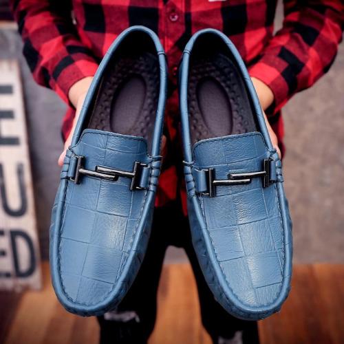 Handmade Genuine Leather Men Shoes Luxury Italian Casual Mens Loafers Breathable Driving Shoes Slip on