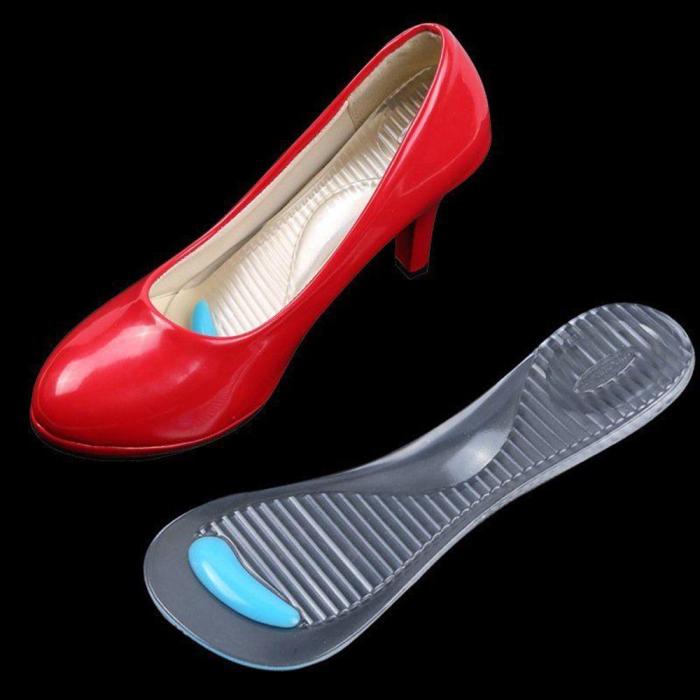Non-Slip Women Gel Arch Support Anti-slip Massaging Insoles Pads Cushion Orthopedic Insoles for High Heels Shoes
