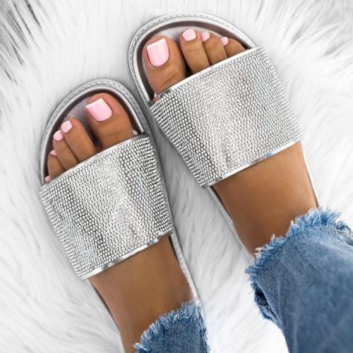 Slip-On Flip Flop Flat With Plain Slippers