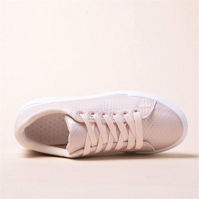 Fashion Sneakers Women's Spring Autumn Thick Bottom Casual Shoes Flat Platform Walking White Sneakers