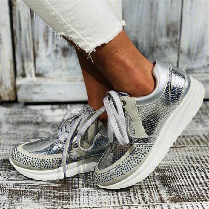 Women Retro Sneakers Casual Wedge Ladies Flat Shoes Zipper Lace Up Comfortable Female Shoes Outdoor Single Shoe
