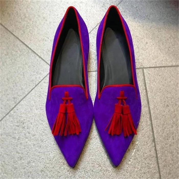 Women's Fashion Daily Tassel Pointed Toe Flats
