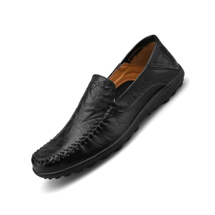 Fashion Genuine Leather Mens Shoes Casual Luxury Men Loafers Driving Shoes Slip-on Formal Moccasins