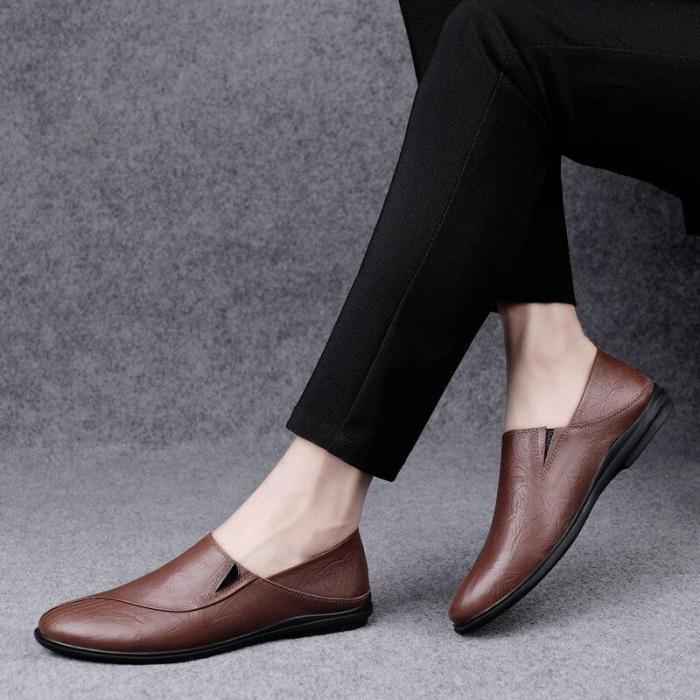 Man Moccasins Genuine Leather Men's Shoes Slip on Flats Casual Loafers Male Shoe Breathable Leisure Footwear Soft