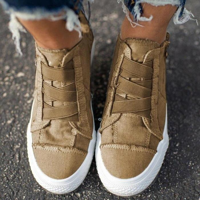Spring University PU Shoes  Flat Heels Round Slip On Solid Ladies Sneakers Comfortable Flat Outdoor Female Shoes