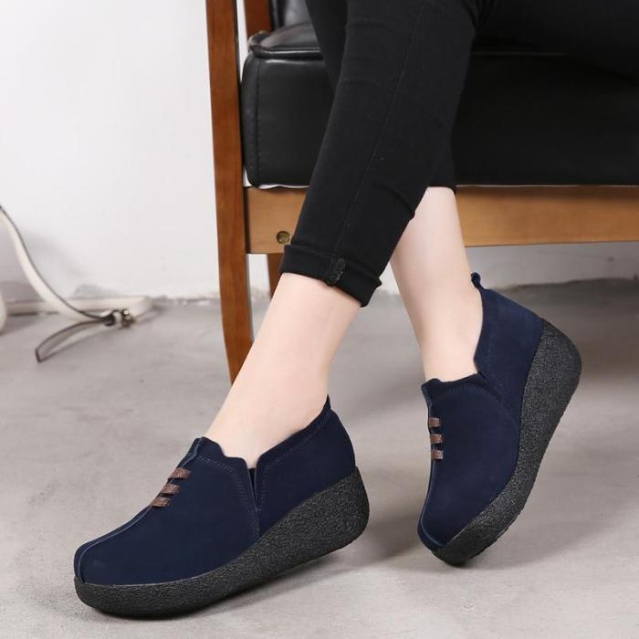 Women Shoes Loafers Flats Casual Leather Slip On Woman Ladies Low Heel Moccasins Footwear