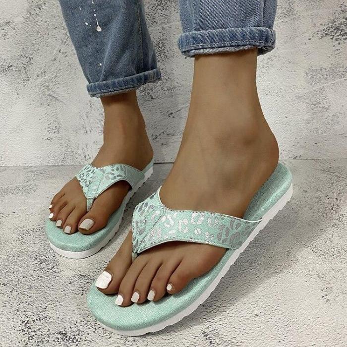2020 Summer New Women's Beach Slippers Flat Sandals Open Toe Outdoor Flat Shoes