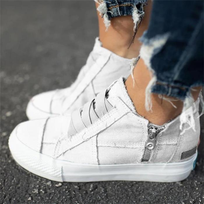 Spring University PU Shoes  Flat Heels Round Slip On Solid Ladies Sneakers Comfortable Flat Outdoor Female Shoes