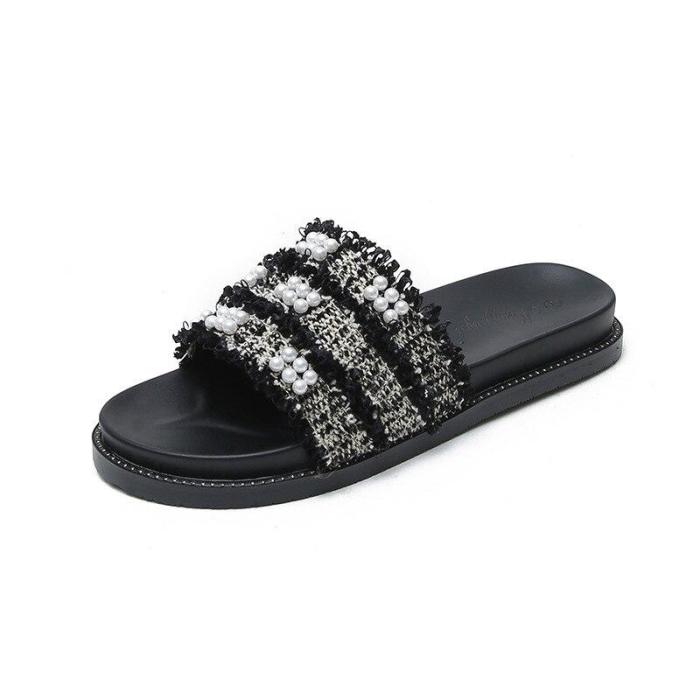 Fashion Platform Slippers Casual Open Toe Flat Beach Slides Sandals