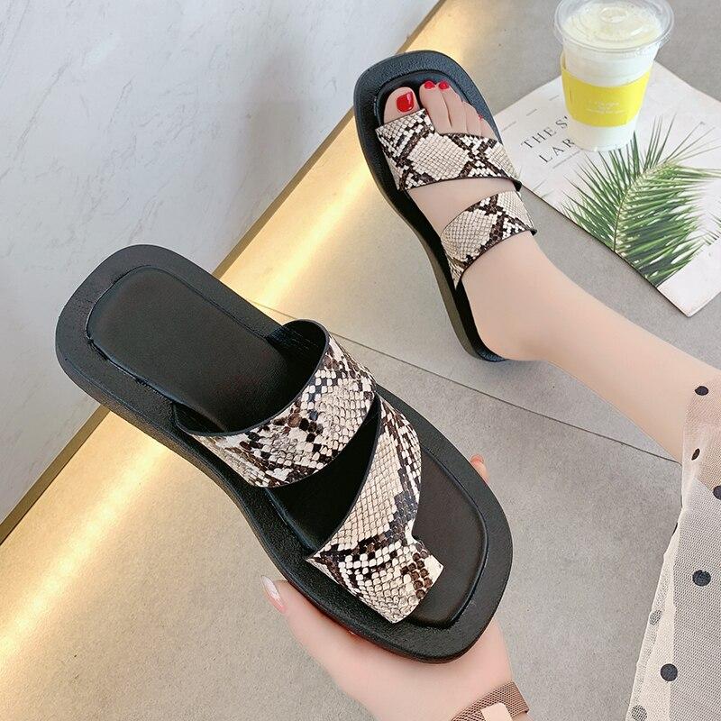 ruffles hem casual summer slipper