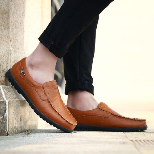 Summer Men Shoes Casual Italian Mens Loafers Genuine Leather Hollow Out Breathable Slip on Driving Shoes
