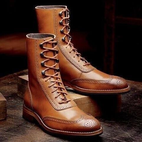 Men PU Leather Fashion Shoes Low Heel Fringe Shoes Dress Shoes Shoes Spring Boots Vintage Classic Male Casual