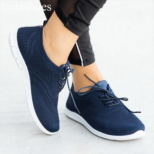 Light Sneakers Women Running Shoes Breathable Mesh Slip-On Shoes Woman Sports Vulcanize Shoes