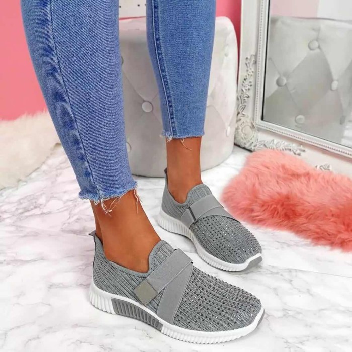 Women Comfortable Mesh Breathable Low-top Flat Shoes