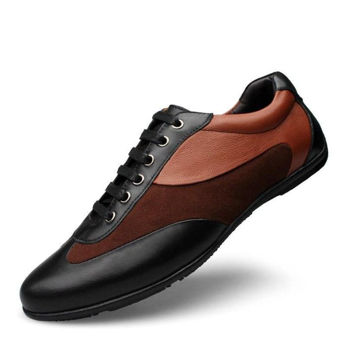 Man Leather Shoes Design Spring Summer Male Casual Shoe Genuine Leather Flats Men's Walking Footwear Big Size