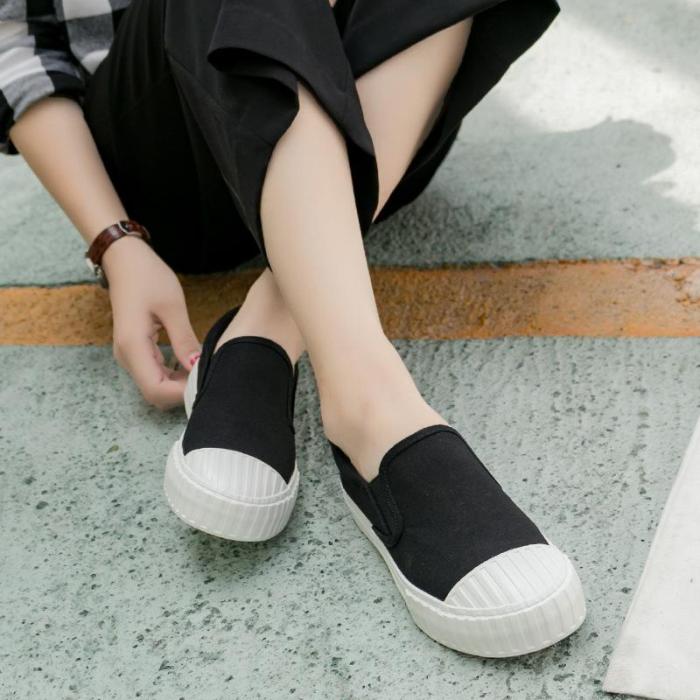 Versatile Basic Canvas Shoes Women's Summer New Shoes Flats