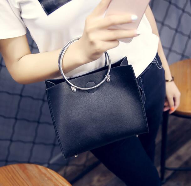 Concentric Ring Personality Shoulder Handbag Noble Temperament Bag