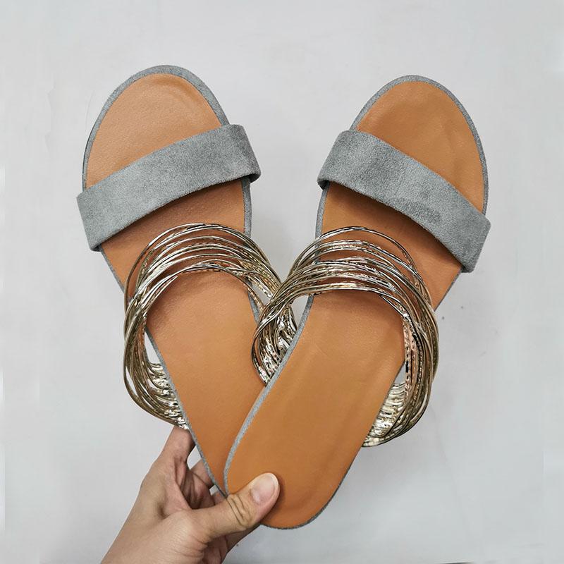 ladies summer slip on sandals