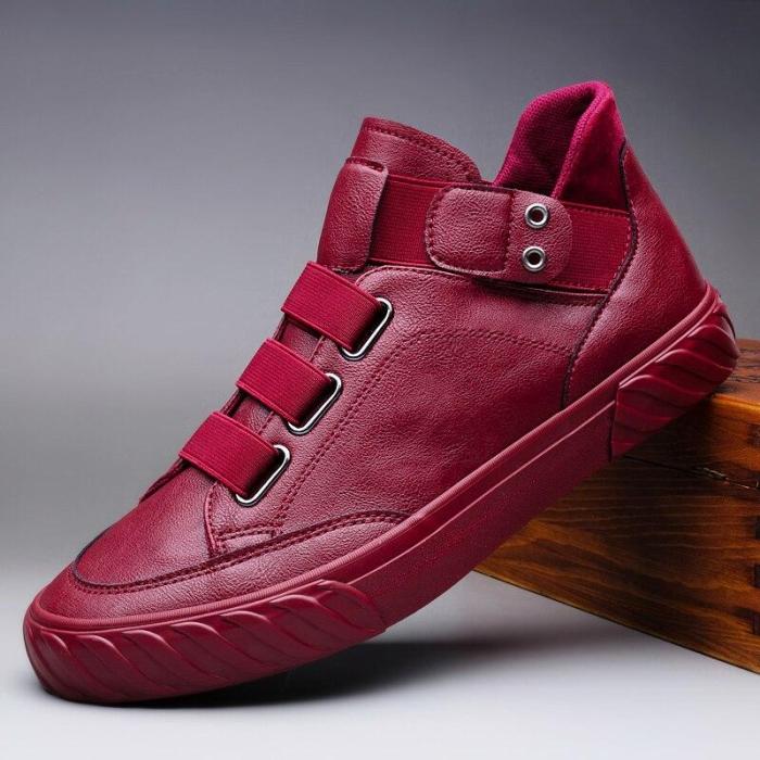 2020 New Autumn Men Buckle Boots Fashion Men's Casual Shoes Shoes England Joker Rubber Boot