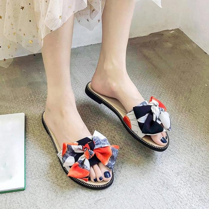 Canvas Mixed Colors Designer Slippers Shoes Women Flip Flops Outdoor Slides Sandals