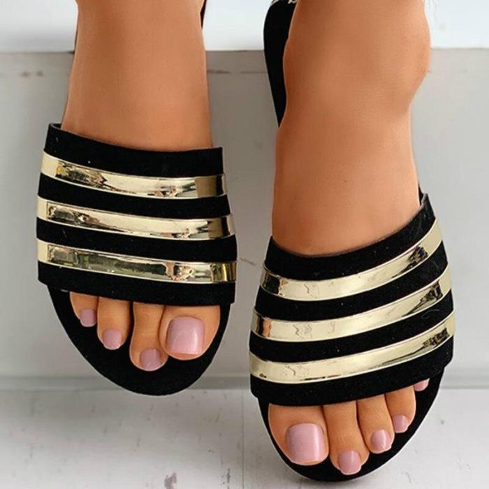 Summer Women Slippers Open Toe Flat Sandals Outdoor Beach