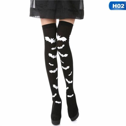 Skeleton Bone Foot Socks Halloween Over The Knee Costume High Stockings Socks