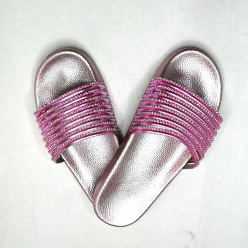 Fashion Crystal Slippers Women Bling Flat Casual Ladies Colorful Shoes Rhinestone Beach