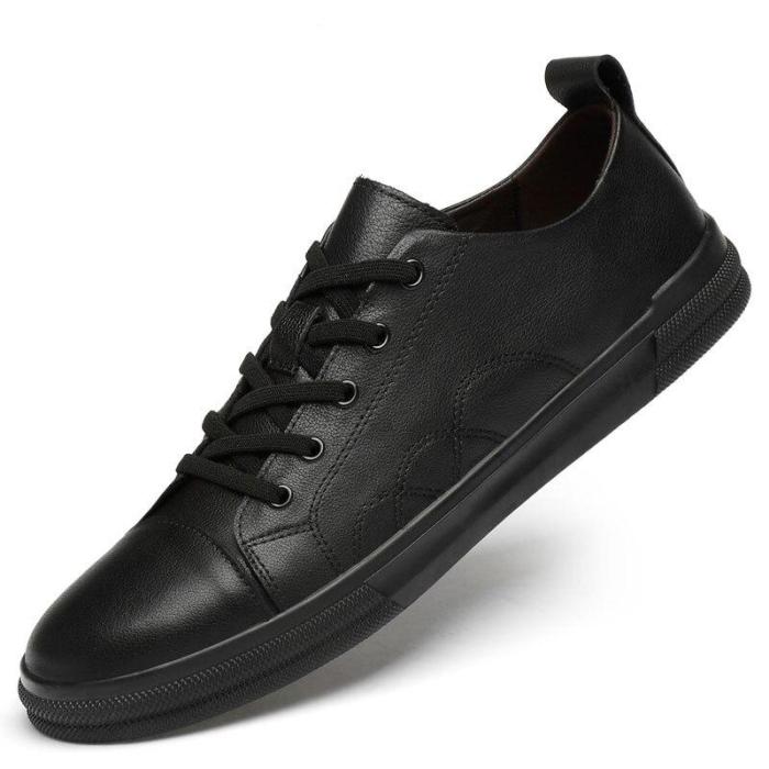 Man Shoes Genuine Leather Spring Autumn Men's Leisure Shoe White Flats Walking Footwear New Arrivals