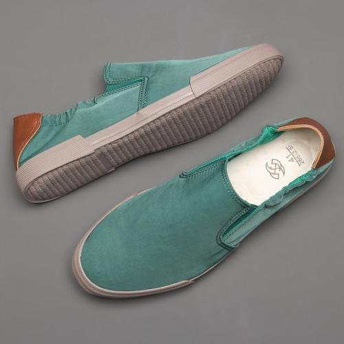 Breathable Canvas Men's Casual Loafer Shoes Spring/Autumn Lazy Cloth Driving Vulcanized Shoes Sewing Sneaker Shoes