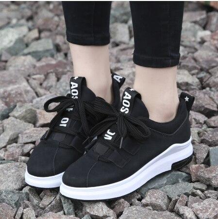 Women Fashion Sneakers Female Leather Casual Shoes Pink Woman Casual Shoes