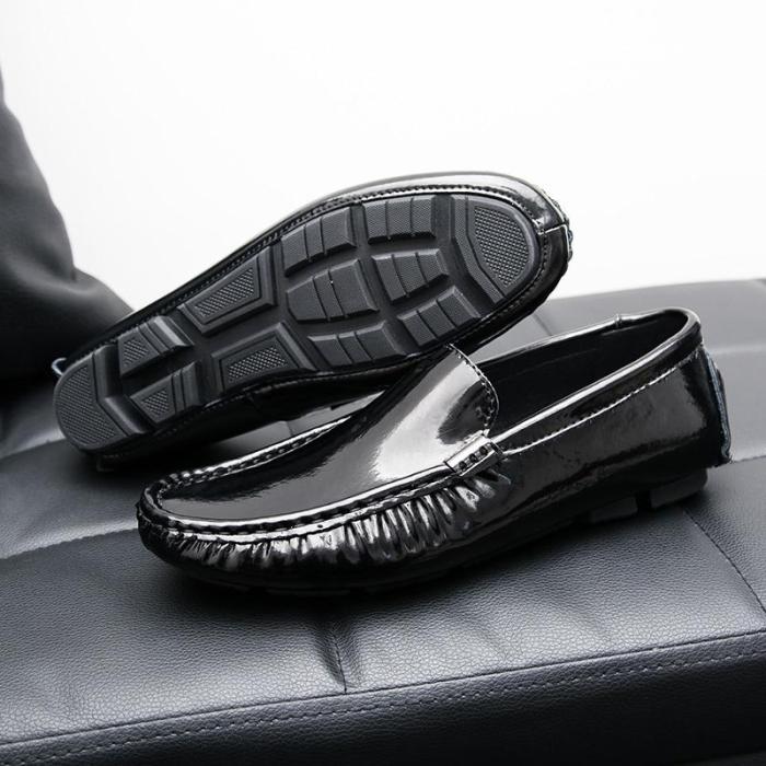 Leather Men Casual Shoes Luxury Mens Loafers Breathable Slip on Lazy Driving Shoes
