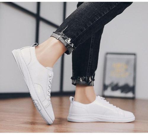 Man Shoes Casual Leather Shoes Summer Men's Leather Sneakers Fashion Leisure Footwear Soft Breathable