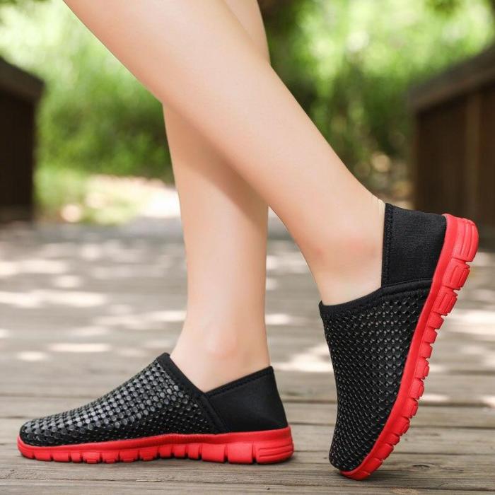 Breathable New Casual Woman Flats Slip on Shoes