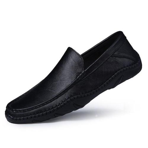 Mens Leather Shoes Slip-on Summer Man Shoes Genuine Leather Boat Footwear Loafers Male Moccasins Flat Handmade