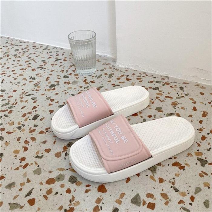 Women Indoor Slippers Print Girls Beach Comfortable Flat Shoes Ladies Home Slides