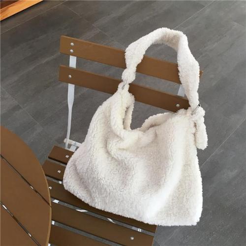 Women Handbag Luxury Designer White Multifunction Shoulder Bag Brand Faux Fur Large Tote Female Messenger Bucket Bag