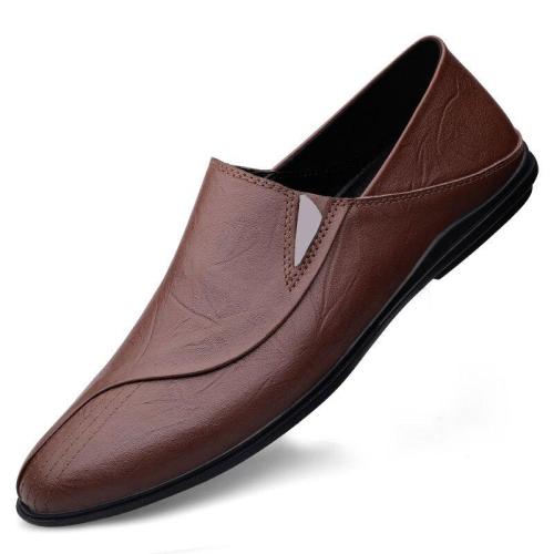 Man Moccasins Genuine Leather Men's Shoes Slip on Flats Casual Loafers Male Shoe Breathable Leisure Footwear Soft
