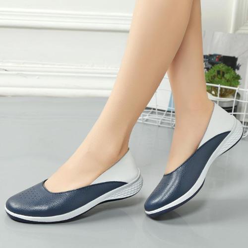 Leather Shoes Woman Nursing Loafers Women Shoes Ladies Loafers Ballet Women Flats Shoes Female
