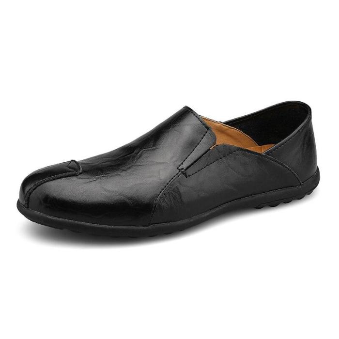 Trend Genuine Leather Men Shoes Luxury Casual Slip-on Formal Loafers Men Italian Male Driving Shoes Size