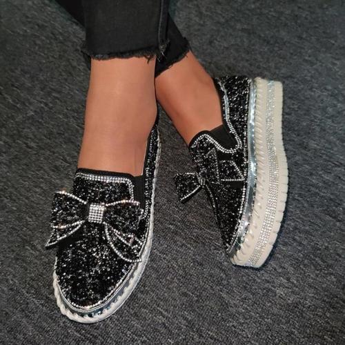Shoes Woman Rhinestone Transparent PVC Platform Sneakers Breathable Casual Shoes Flats New