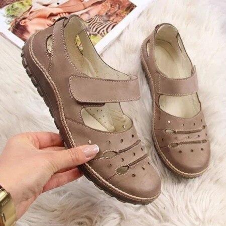 Women Flats Flat Slip on Loafers Plus Size Shoes Woman Chaussures Femme Vintage PU Leather Sandals