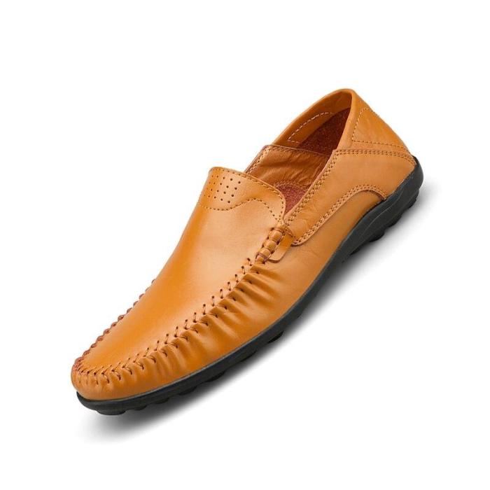 Fashion Genuine Leather Mens Shoes Casual Luxury Men Loafers Driving Shoes Slip-on Formal Moccasins