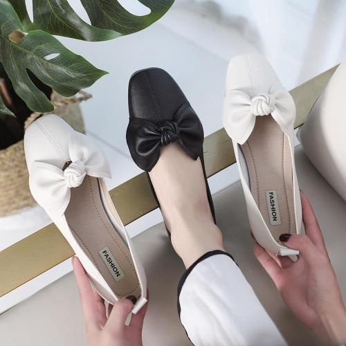 Plus Size 2020 New Women Loafers Soft Sole PU Leather Flats Casual Shoes Woman Slip On Shallow Women's Boat Shoes