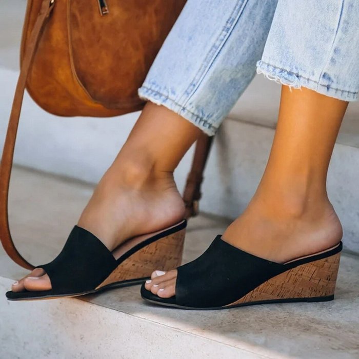 Fashion Women Summer Style Peep Toe Out High Heels Flip Flops Slides Female Party Shoes Woman Sandal